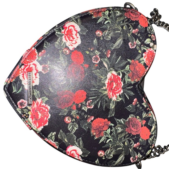 Rebecca Minkoff Black Floral Heart Crossbody NWOTl - Picture 6 of 6
